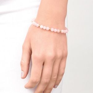 Gorjana Gemstone beaded power bracelet rose quartz